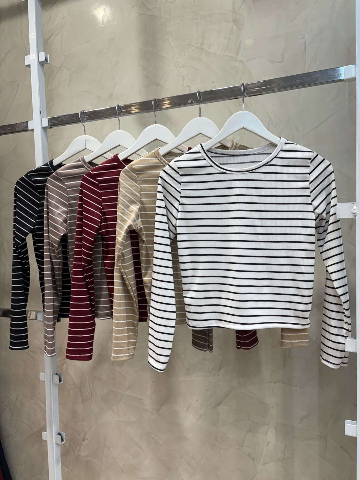 Remera Manga Larga Basica Rayada - Morley