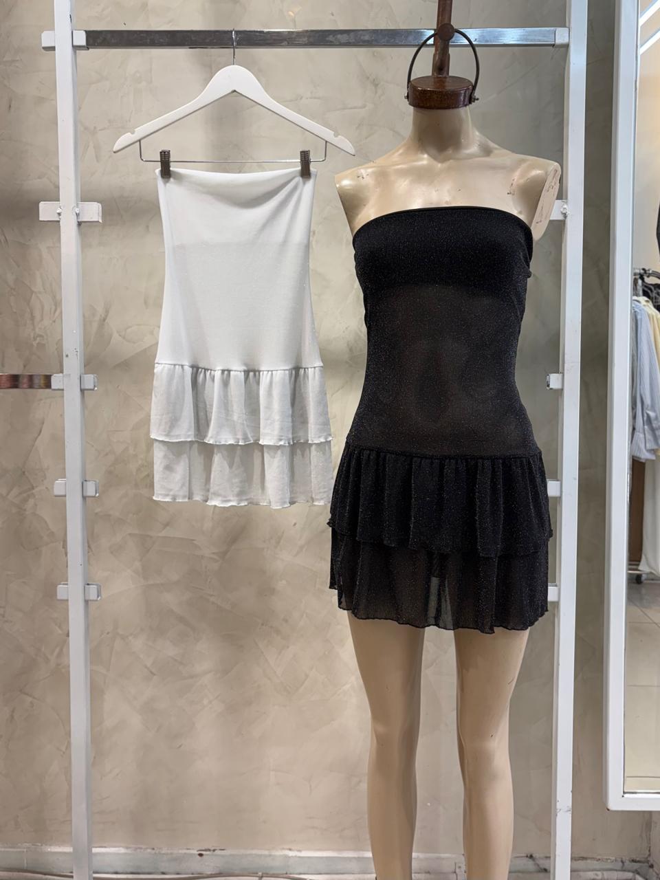 Vestido Strapless Volado Anita