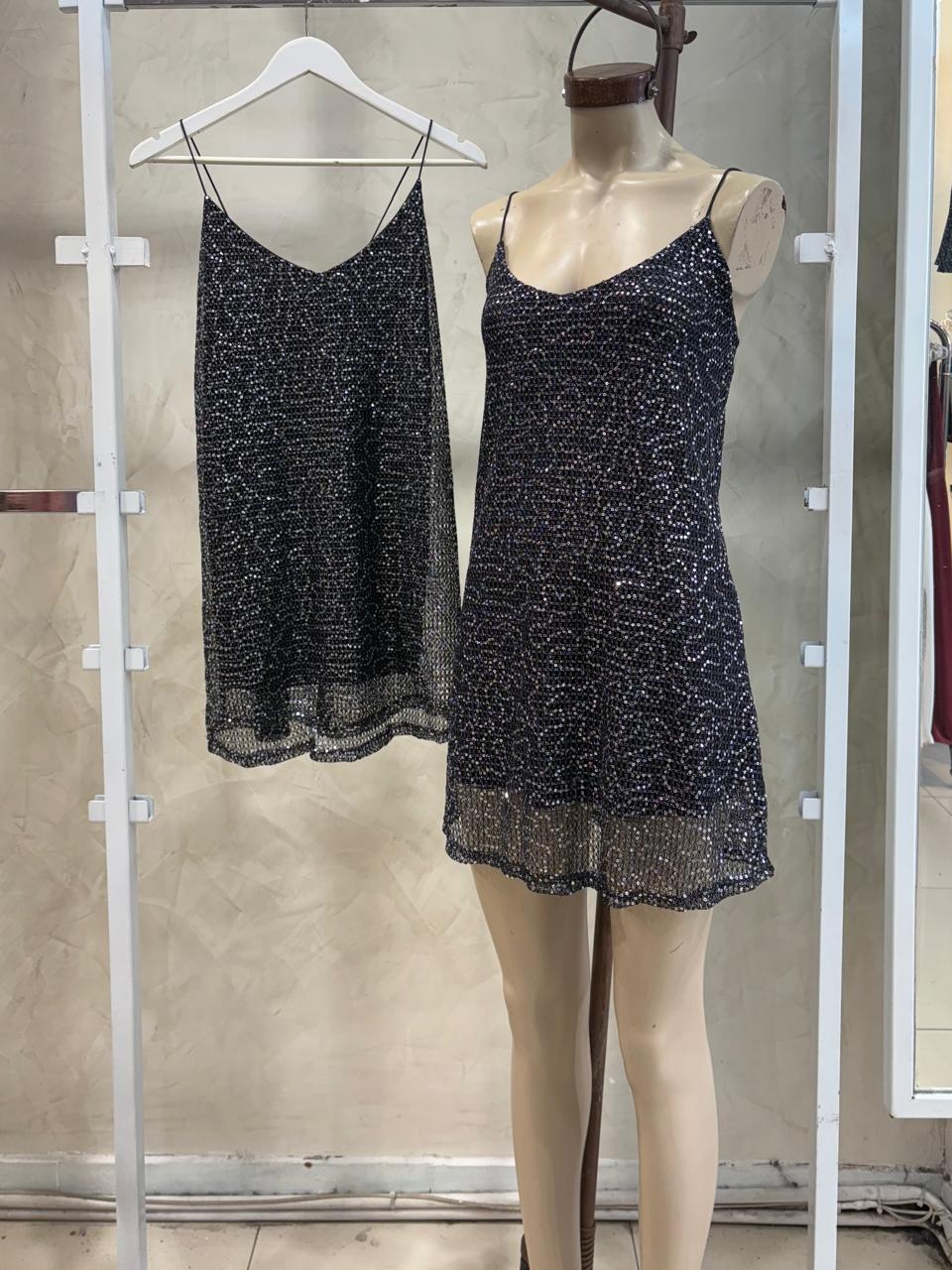 Vestido bretel (Lentejuela Red)