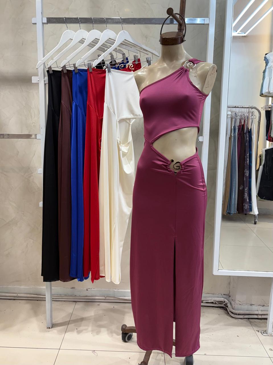 Vestido Renata Largo doble hebilla (Tricot)