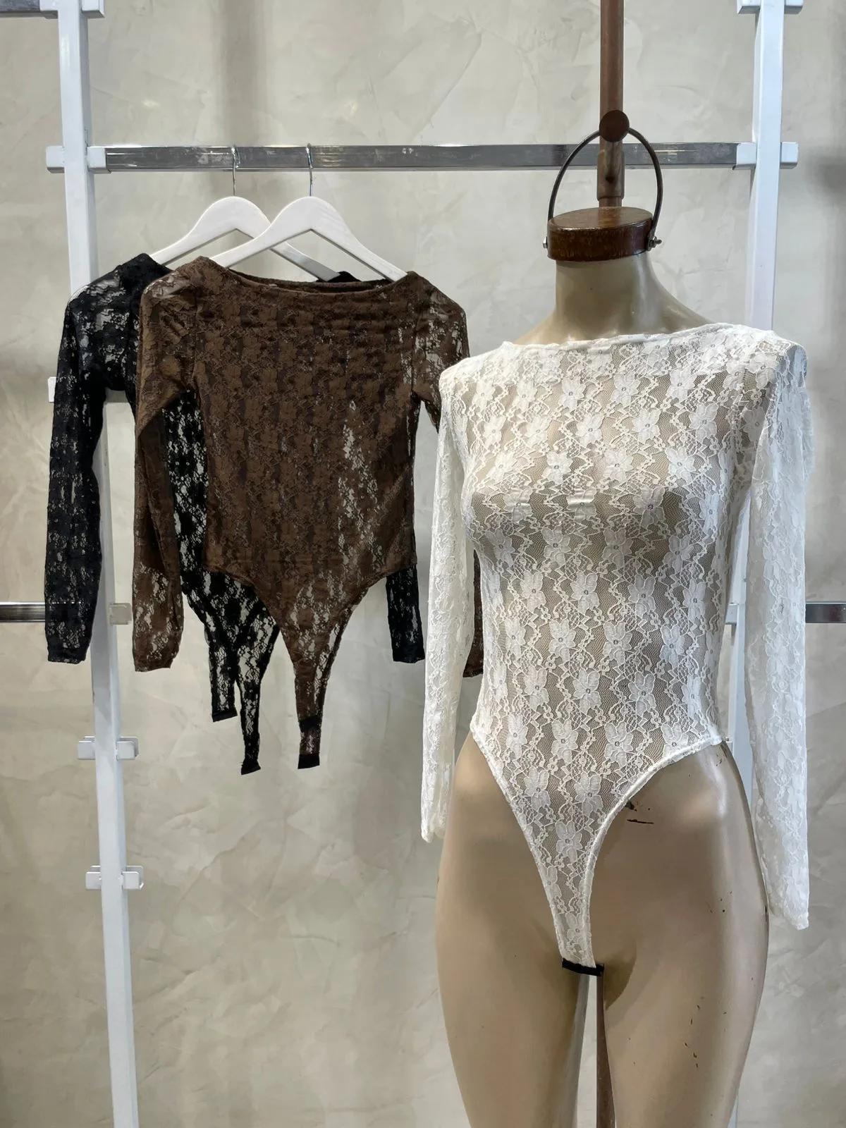 Body Cuello Bote (Encaje)