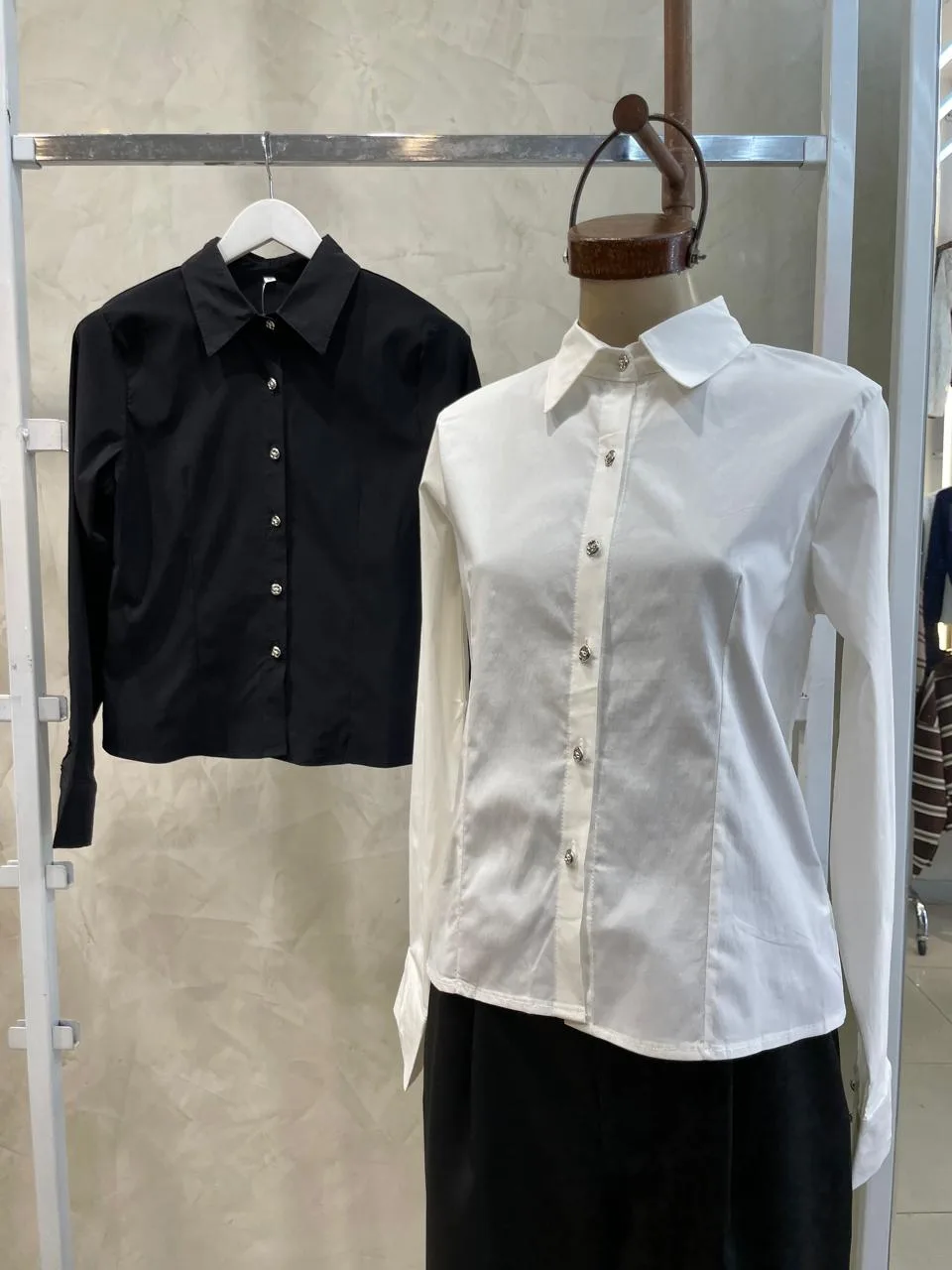 Camisa botón flor Importado (poplin Elastizado)