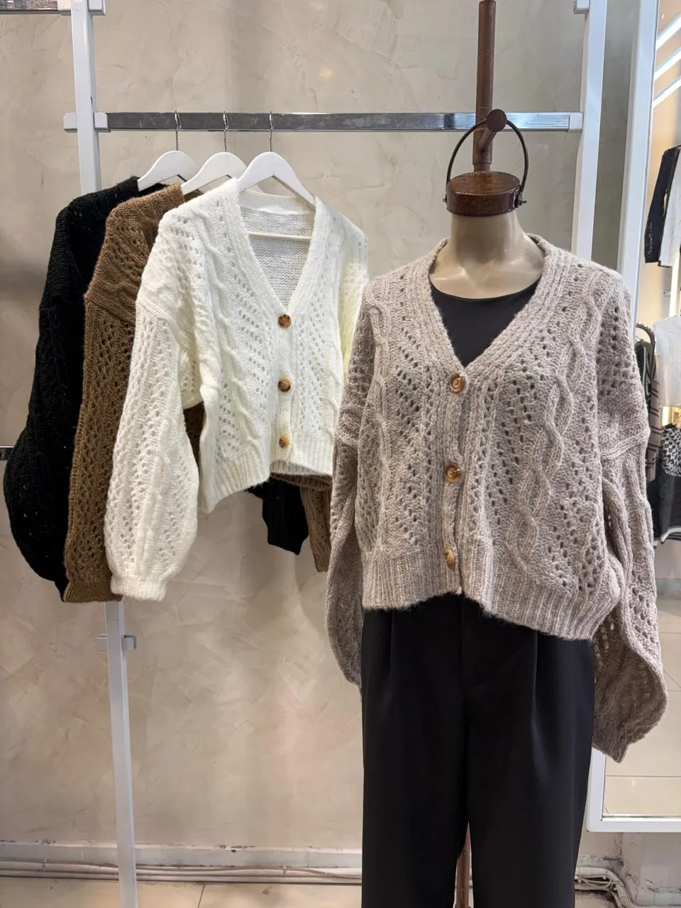 Cardigan Trenzado v botones