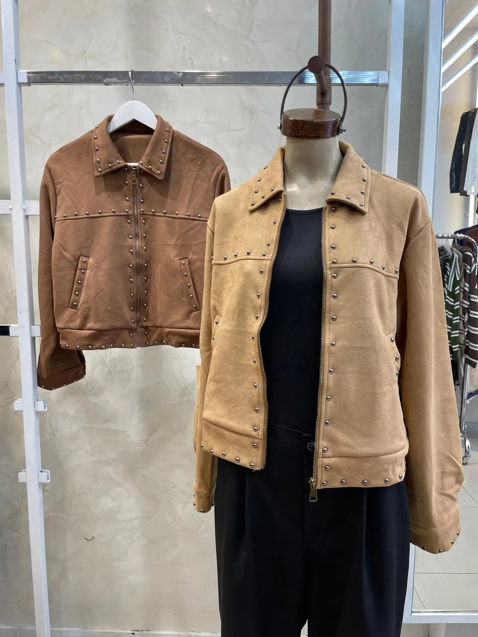 Campera tachas gamuzado (importado)