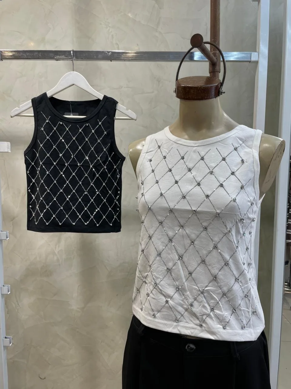 Musculosa Rombo Brillos (importado)