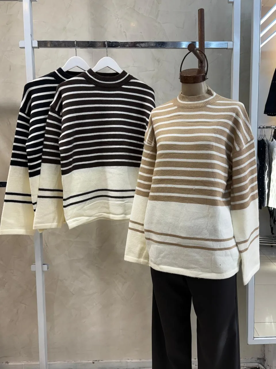 Sweater Rayado largo (importado)