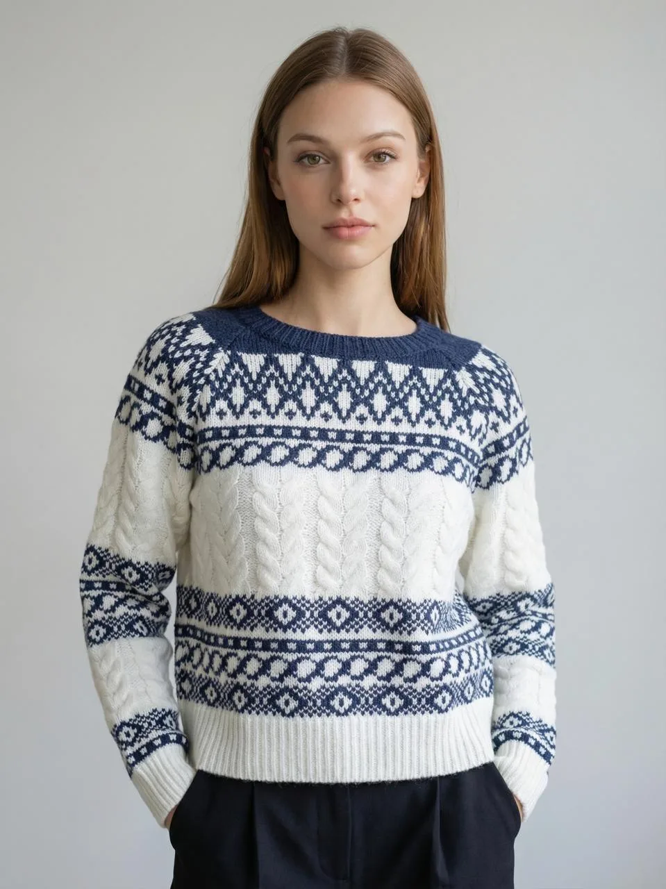 Sweater Aspen combinado Importado