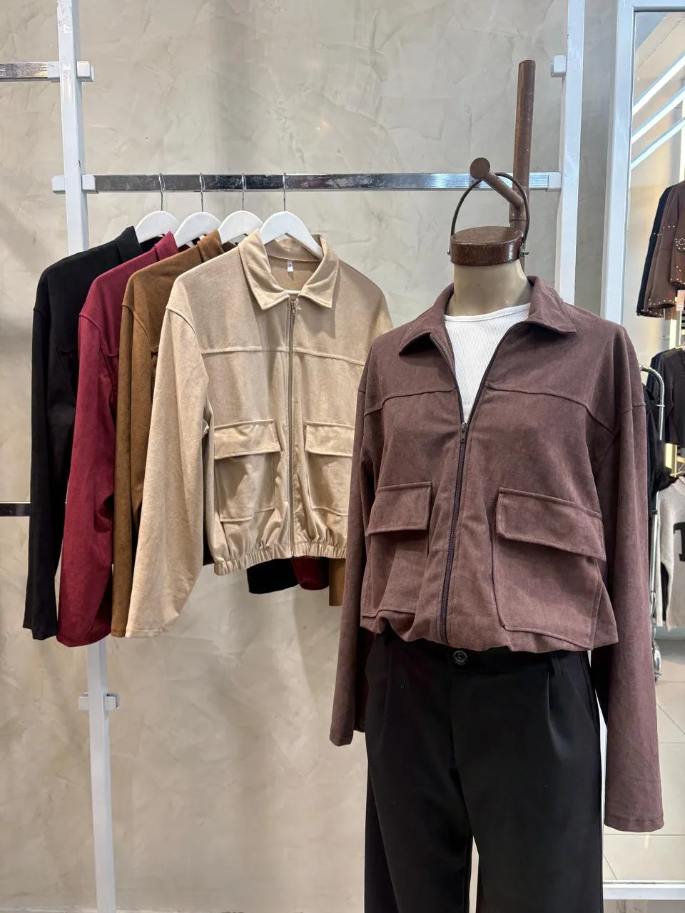 Campera cargo (gamuzada)