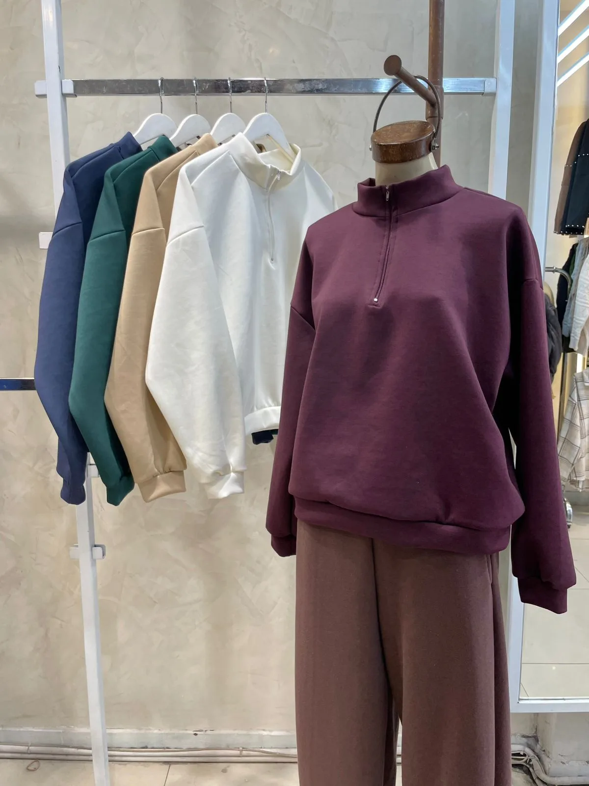 Buzo media polera c/ cierre