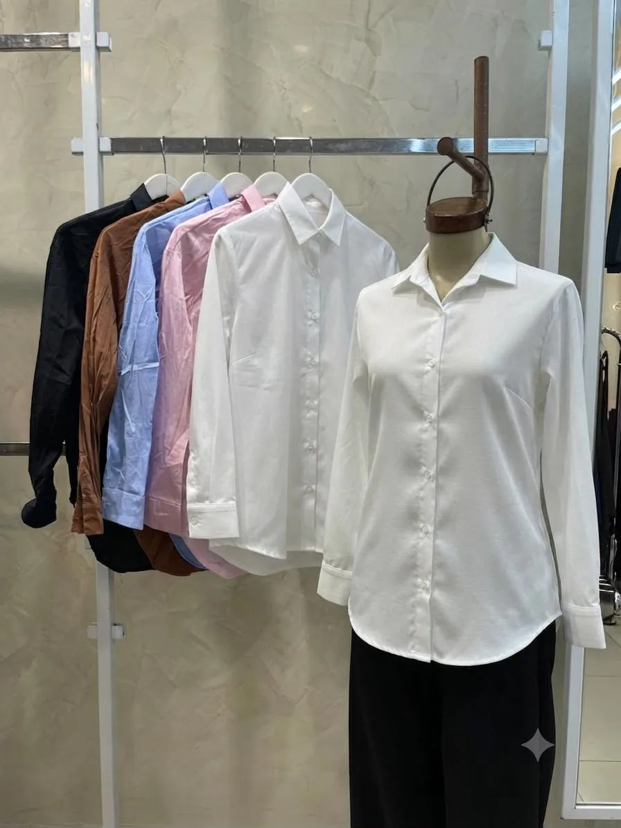 Alternative view of Camisa larga (fibrana poplin)