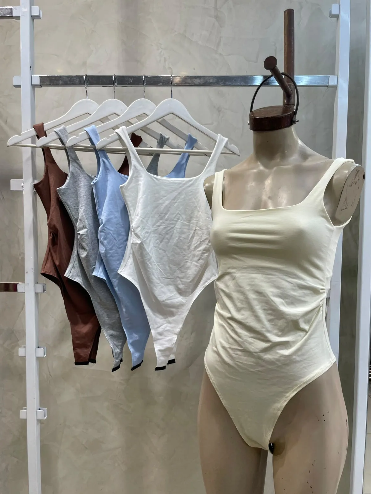 Body Escote Cuadrado fruncido (algodon lycra)