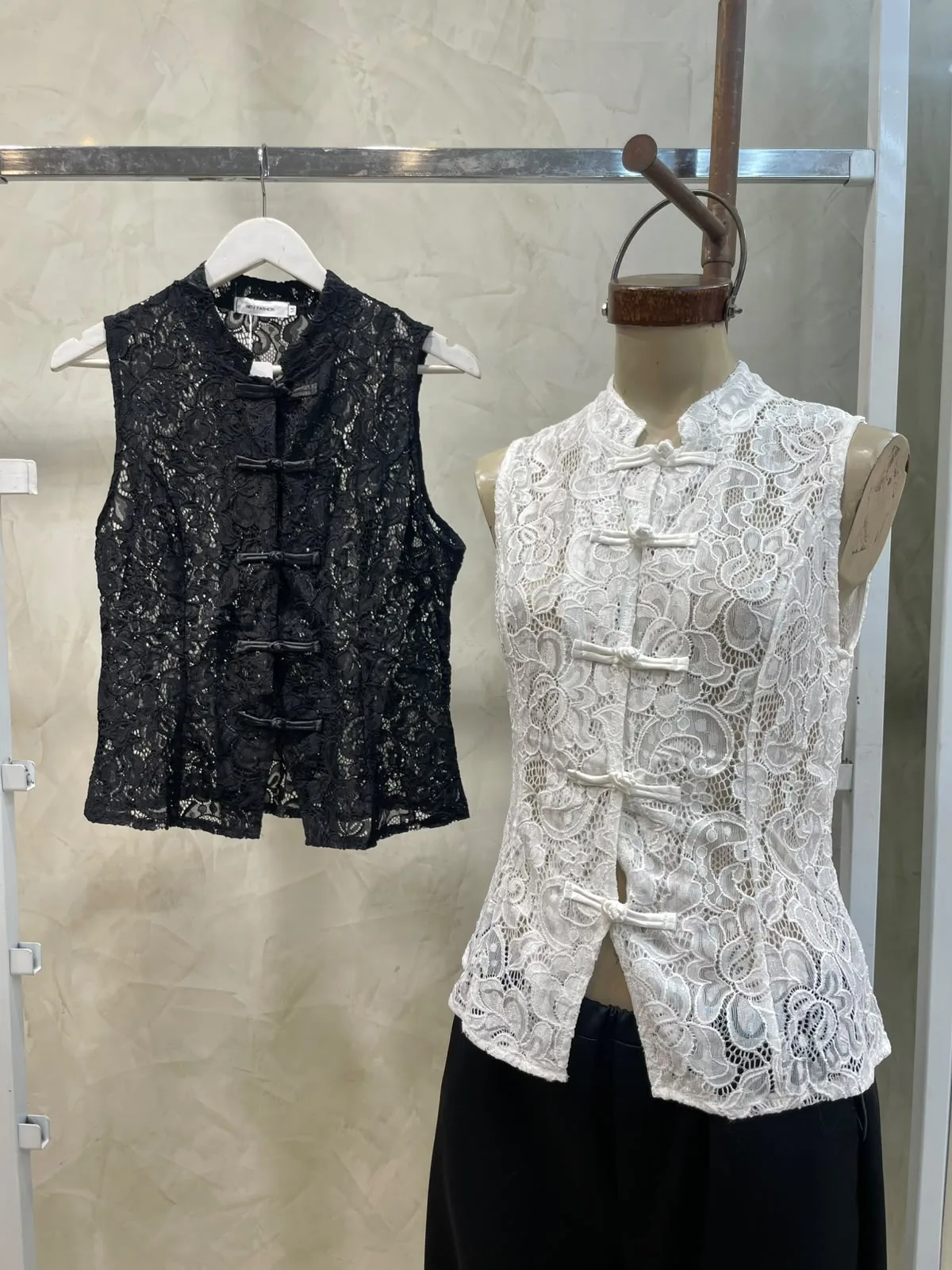 Camisa Musculosa Encaje (importado)