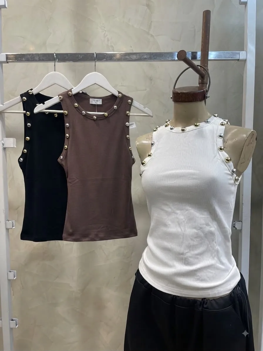 Musculosa Perlas (importado)