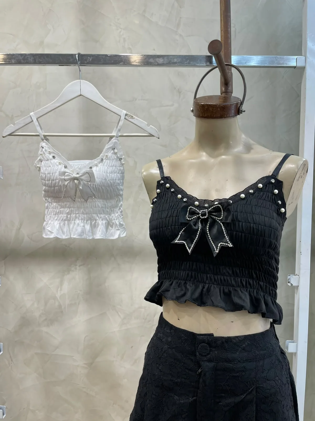 Top Strass c/ moño (importado)