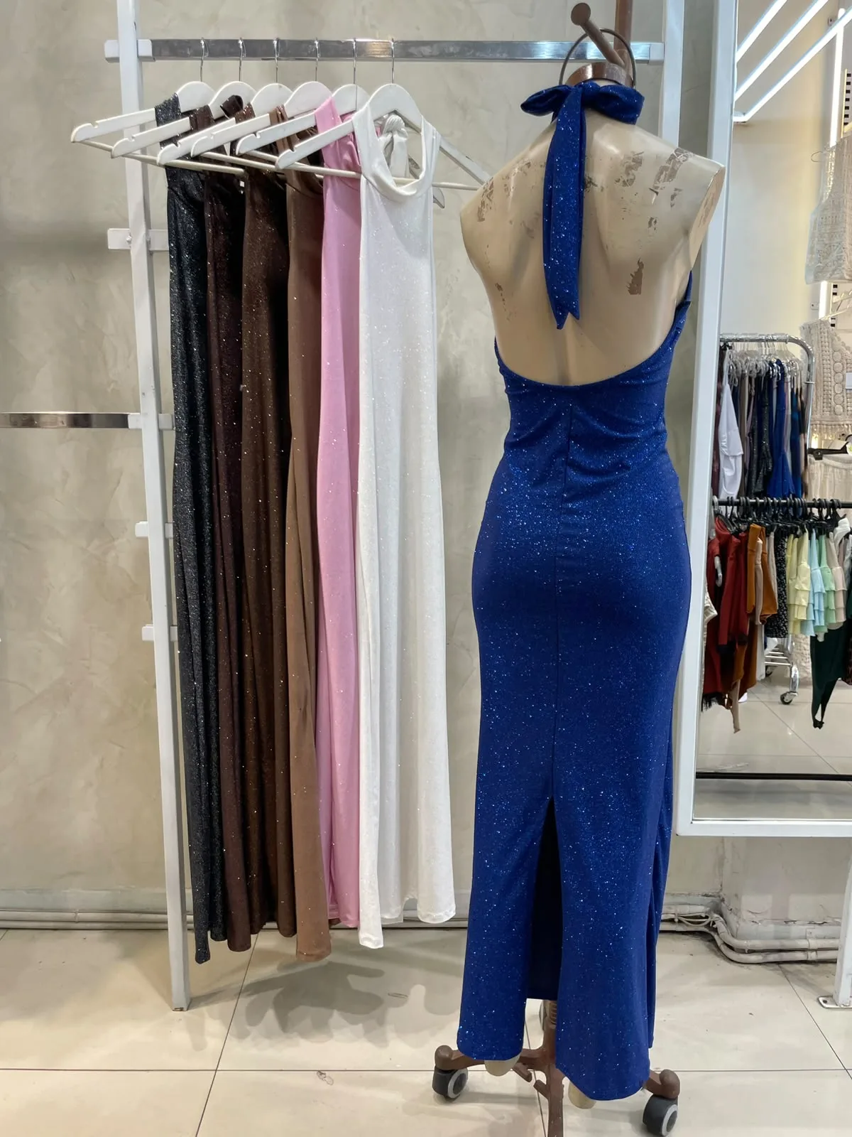 Vestido Largo Para Atar (brillo) - Hera (foto 2)