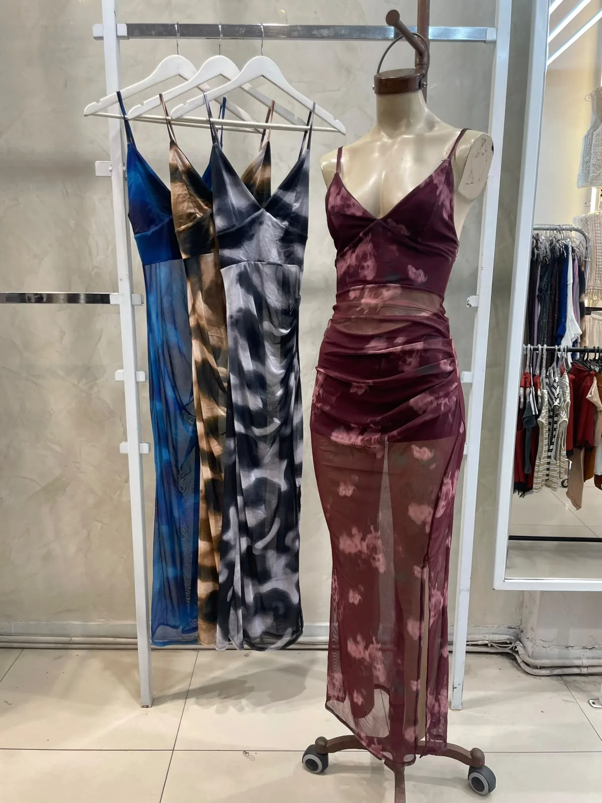 Vestido Taza con Frunce (tull sublimado) - Hera